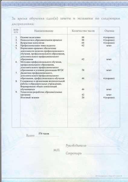 Выдаваемый документ - 3